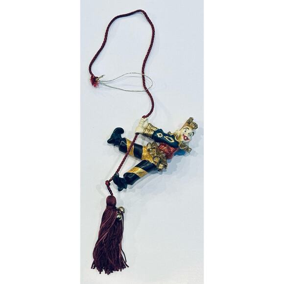 Vintage Katherine Collection Clown Jester Pom Hat Tassel Bells 4" Ornament - Picture 2 of 3